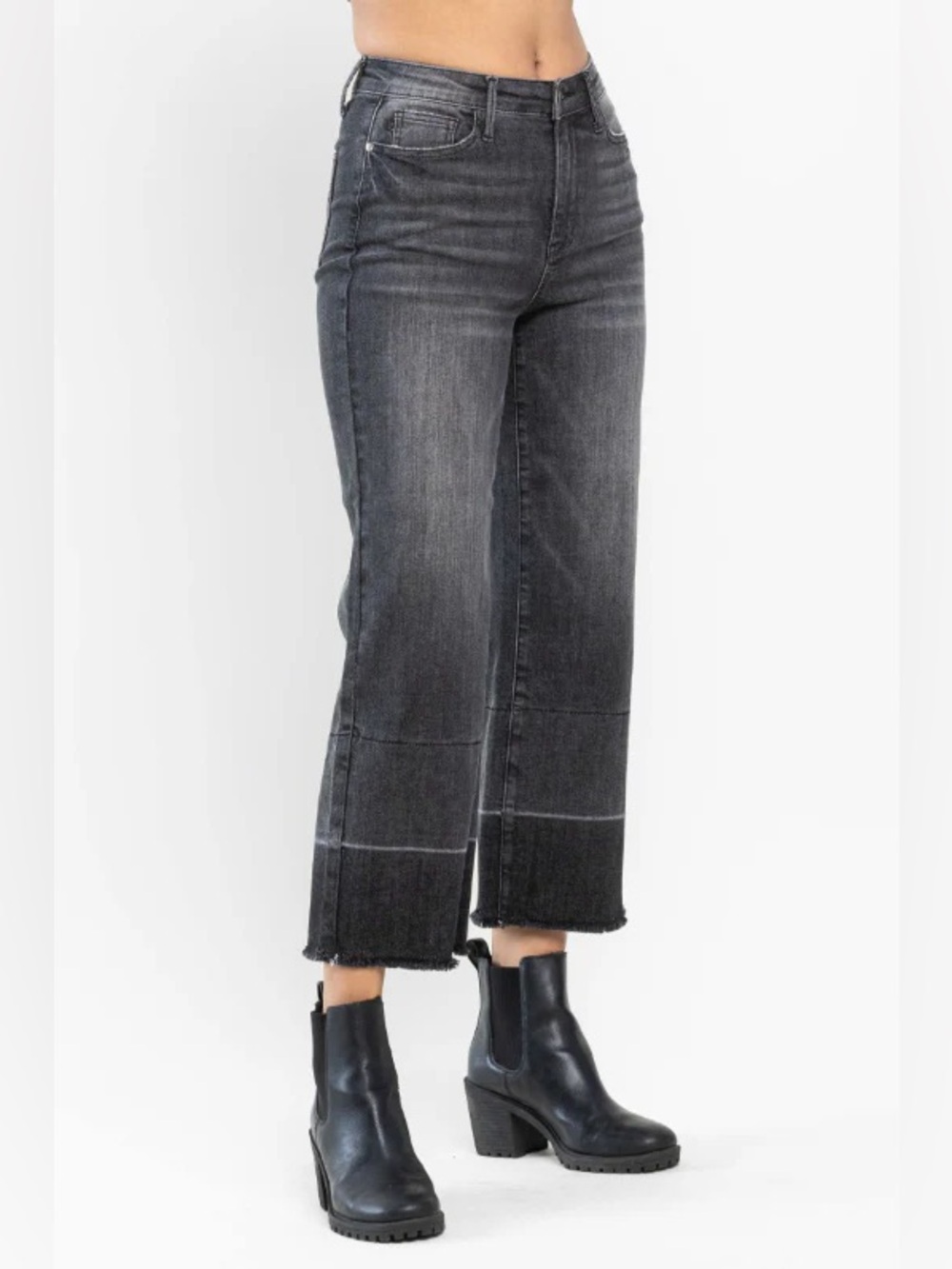 Judy Blue Knoxville High Rise Wide Leg Crop Jeans